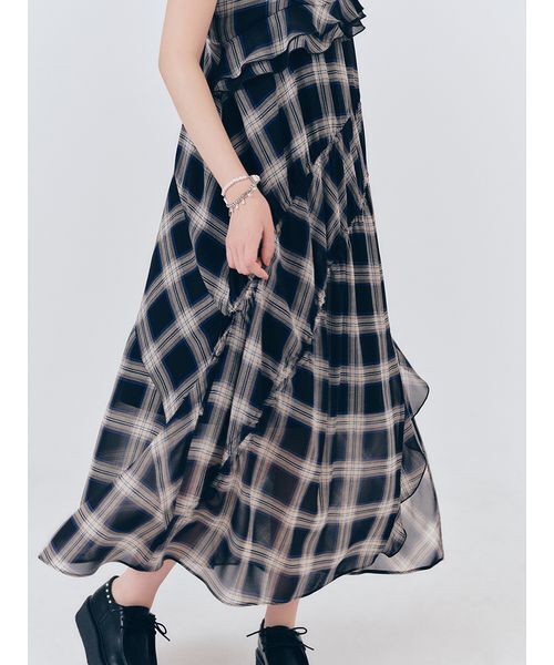 FURFUR（ファーファー）の「ドロストキャミワンピース（ワンピース・レディース・レッド/マルチ/ブラック・F）」の5枚目の写真