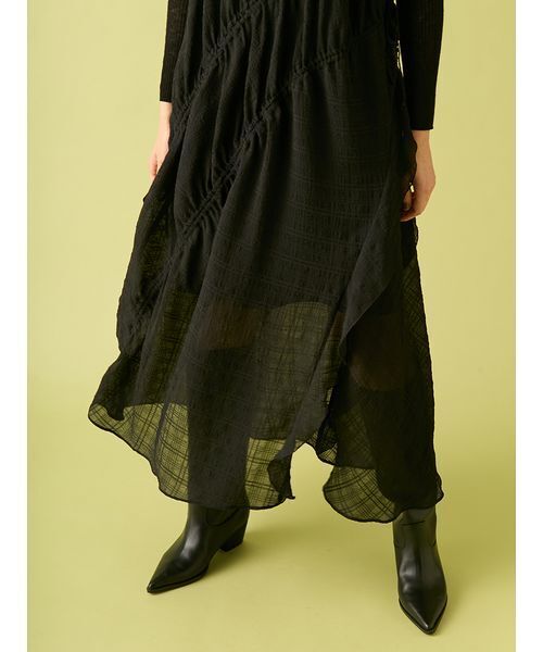 FURFUR（ファーファー）の「ドロストキャミワンピース（ワンピース・レディース・レッド/マルチ/ブラック・F）」の12枚目の写真