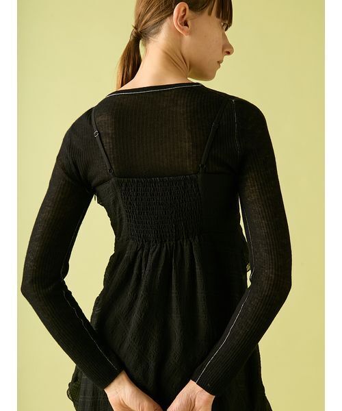 FURFUR（ファーファー）の「ドロストキャミワンピース（ワンピース・レディース・レッド/マルチ/ブラック・F）」の13枚目の写真