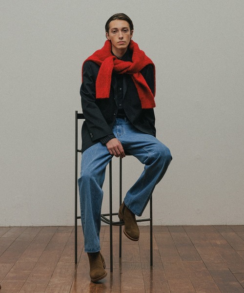 ADAM ET ROPE'（アダムエロペ）の「ブリーチ ストレート スラックスデニム（デニムパンツ・メンズ・ブルー系その他4・S/M/L/XL）」の15枚目の写真