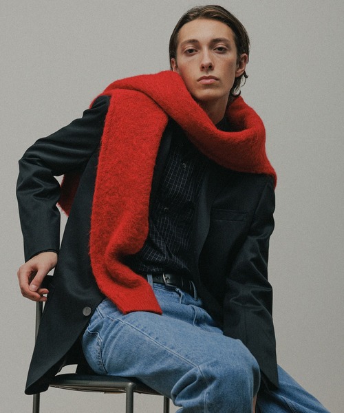 ADAM ET ROPE'（アダムエロペ）の「ブリーチ ストレート スラックスデニム（デニムパンツ・メンズ・ブルー系その他4・S/M/L/XL）」の16枚目の写真