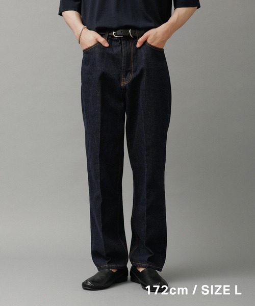 ADAM ET ROPE'（アダムエロペ）の「ブリーチ ストレート スラックスデニム（デニムパンツ・メンズ・ブルー系その他4・S/M/L/XL）」の19枚目の写真