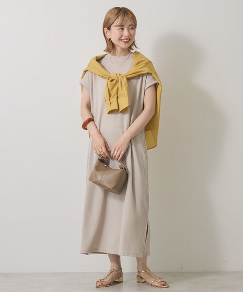 AMERICAN HOLIC（アメリカンホリック）の「ワッフルサイドスリット半袖ワンピース（ワンピース・レディース・オレンジ/チャコールグレー/ベージュ・M/L）」の20枚目の写真