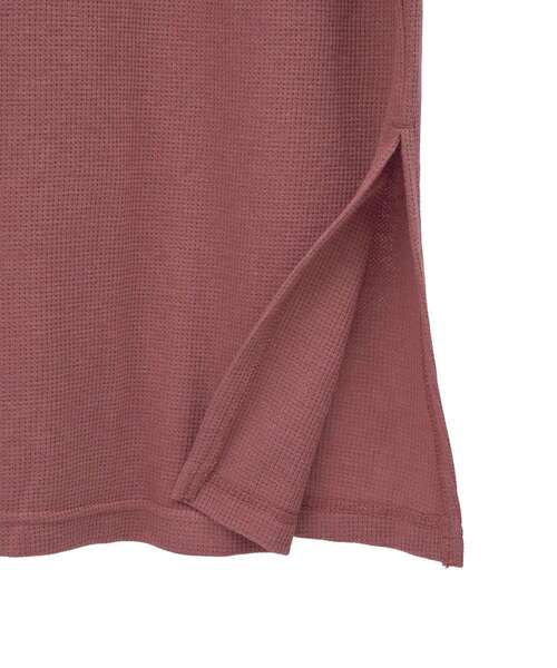 AMERICAN HOLIC（アメリカンホリック）の「ワッフルサイドスリット半袖ワンピース（ワンピース・レディース・オレンジ/チャコールグレー/ベージュ・M/L）」の14枚目の写真