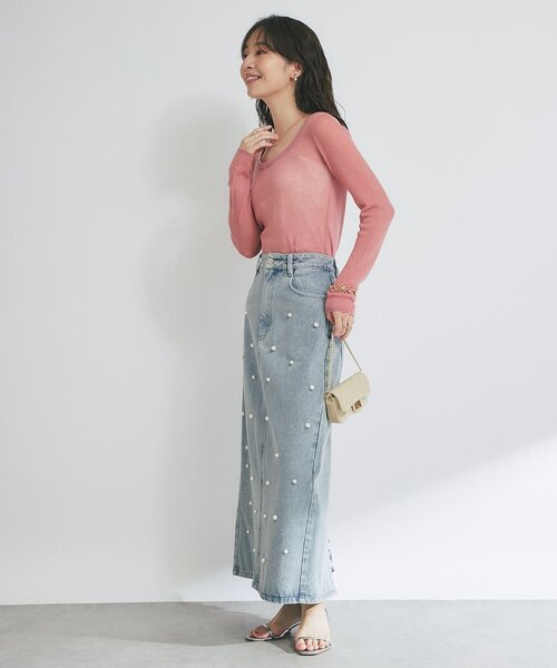 La boutique BonBon（ラブティックボンボン）の「【名品・ヘビロテアイテム】シアースパンコール2WAYリブニット（ニット/セーター・レディース・ブラック/オフホワイト/ピンク/ブラウン・FREE）」の22枚目の写真