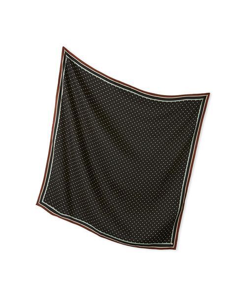 SNIDEL(スナイデル)の「ドット柄ベーシックスカーフ(バンダナ/スカーフ・レディース・ブラック/ホワイト/ボルドー・F)」の2枚目の写真