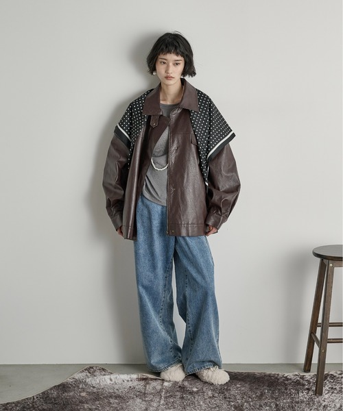 THE YOn（ザヨン）の「袖レースレイヤードシアーロングスリーブPO（Tシャツ/カットソー・レディース・オフホワイト/ブラック/グレー・FREE）」の7枚目の写真