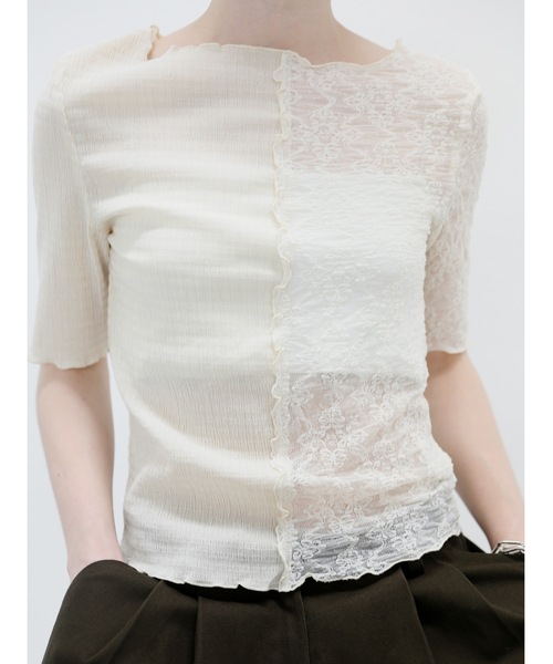 Katrin TOKYO（カトリーントーキョー）の「patchwork mellow tops（Tシャツ/カットソー・レディース・ブルー系その他/オレンジ系その他/アイボリー・XS/FREE）」の2枚目の写真