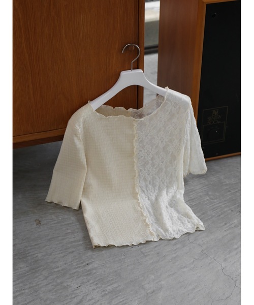 Katrin TOKYO（カトリーントーキョー）の「patchwork mellow tops（Tシャツ/カットソー・レディース・ブルー系その他/オレンジ系その他/アイボリー・XS/FREE）」の8枚目の写真