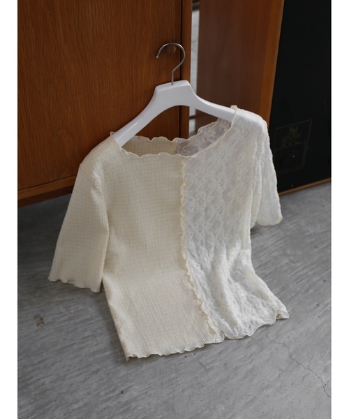 Katrin TOKYO（カトリーントーキョー）の「patchwork mellow tops（Tシャツ/カットソー・レディース・ブルー系その他/オレンジ系その他/アイボリー・XS/FREE）」の9枚目の写真