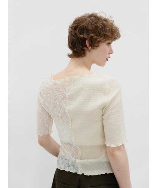 Katrin TOKYO（カトリーントーキョー）の「patchwork mellow tops（Tシャツ/カットソー・レディース・ブルー系その他/オレンジ系その他/アイボリー・XS/FREE）」の14枚目の写真