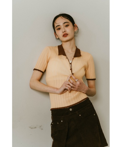 Knuth Marf sheer polo knit（ニット/セーター）｜Knuth Marf