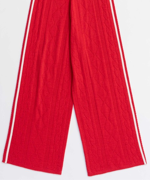 Openwork Knitting Track Pants/透かし編みニットトラックパンツ