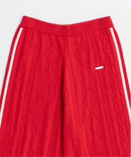 MAISON SPECIAL（メゾンスペシャル）の「Openwork Knitting Track Pants/透かし編みニットトラックパンツ■セットアップ対応■（その他パンツ・レディース・グレー/レッド/ホワイト・36/38）」の15枚目の写真