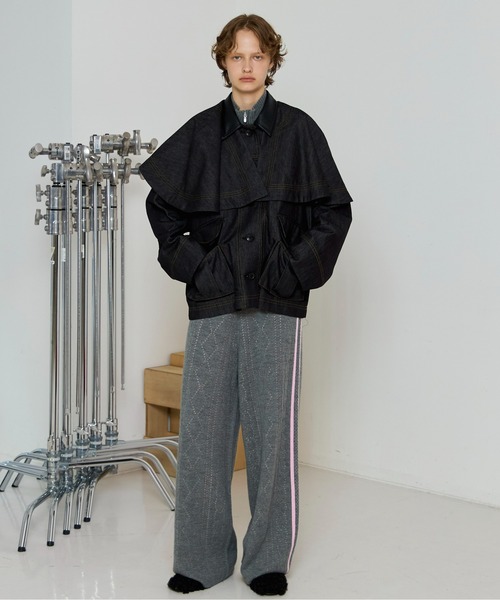 MAISON SPECIAL（メゾンスペシャル）の「Openwork Knitting Track Pants/透かし編みニットトラックパンツ■セットアップ対応■（その他パンツ・レディース・グレー/レッド/ホワイト・36/38）」の20枚目の写真