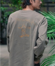 GONZ ART PIGMENT L/S T-SHIRTS/THRASHER スラッシャーゴンズアート刺繍ピグメント加工長袖Tシャツ
