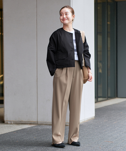 IENA（イエナ）の「《追加5》サスペンダーツイルパンツ（スラックス・レディース・ブラック/カーキ・38/36/34/40）」の4枚目の写真