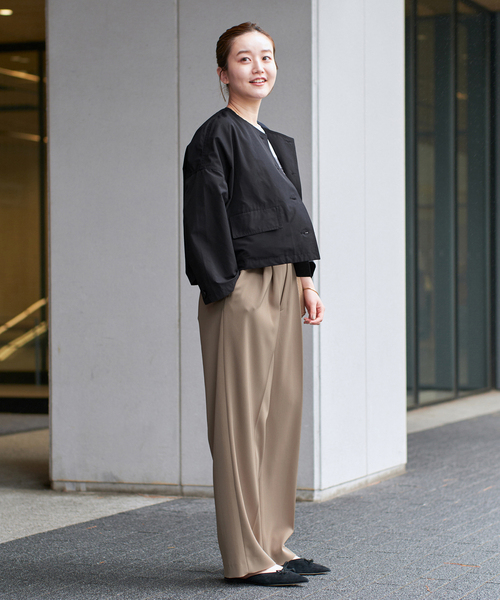 IENA（イエナ）の「《追加5》サスペンダーツイルパンツ（スラックス・レディース・ブラック/カーキ・38/36/34/40）」の5枚目の写真