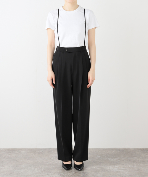 IENA（イエナ）の「《追加5》サスペンダーツイルパンツ（スラックス・レディース・ブラック/カーキ・38/36/34/40）」の8枚目の写真