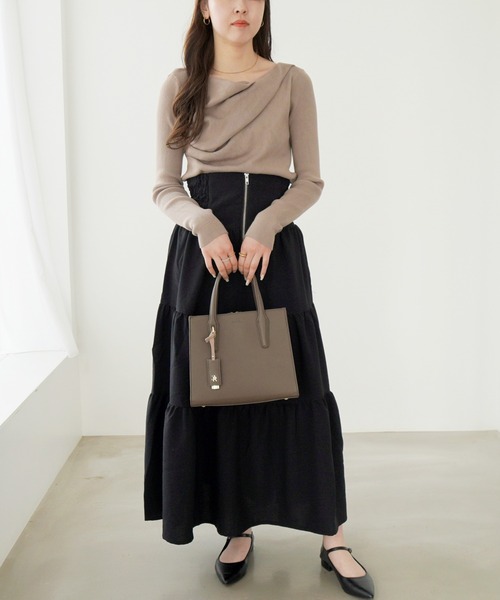 Jewelna Rose(ジュエルナローズ)の「へレス ハンドバッグ 16221(ハンドバッグ・レディース・ブラック/グレイッシュベージュ/ライトベージュ・FREE)」の6枚目の写真