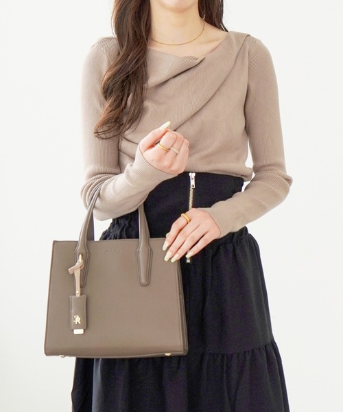 Jewelna Rose(ジュエルナローズ)の「へレス ハンドバッグ 16221(ハンドバッグ・レディース・ブラック/グレイッシュベージュ/ライトベージュ・FREE)」の7枚目の写真