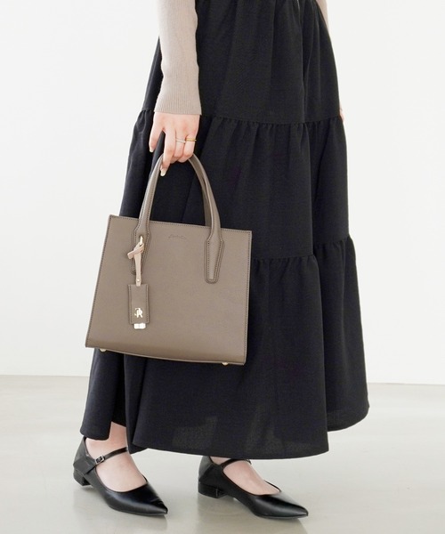 Jewelna Rose(ジュエルナローズ)の「へレス ハンドバッグ 16221(ハンドバッグ・レディース・ブラック/グレイッシュベージュ/ライトベージュ・FREE)」の8枚目の写真