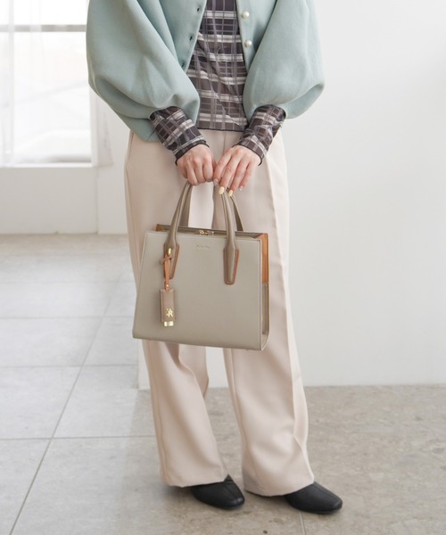 Jewelna Rose(ジュエルナローズ)の「へレス ハンドバッグ 16221(ハンドバッグ・レディース・ブラック/グレイッシュベージュ/ライトベージュ・FREE)」の12枚目の写真