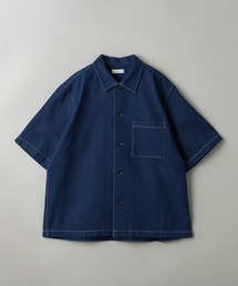 info. BEAUTY&YOUTH（インフォビューティアンドユース）の「【マルチサイズ】 デニム キャンプカラー ショートスリーブ シャツ（シャツ/ブラウス）」