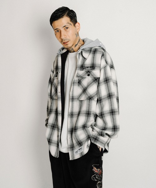 Subciety（サブサエティ）の「Detachable hood plaid jkt（ブルゾン・メンズ・ホワイト/レッド/ブラック・SMALL/X-LARGE/LARGE/MEDIUM）」の10枚目の写真