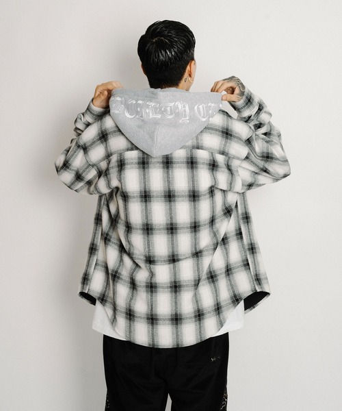 Subciety（サブサエティ）の「Detachable hood plaid jkt（ブルゾン・メンズ・ホワイト/レッド/ブラック・SMALL/X-LARGE/LARGE/MEDIUM）」の12枚目の写真