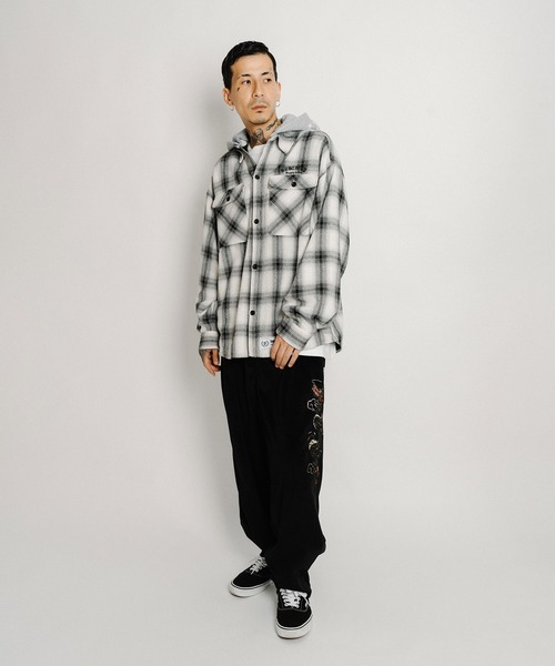 Subciety（サブサエティ）の「Detachable hood plaid jkt（ブルゾン・メンズ・ホワイト/レッド/ブラック・SMALL/X-LARGE/LARGE/MEDIUM）」の14枚目の写真