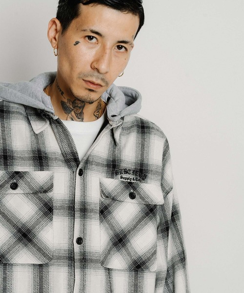 Subciety（サブサエティ）の「Detachable hood plaid jkt（ブルゾン・メンズ・ホワイト/レッド/ブラック・SMALL/X-LARGE/LARGE/MEDIUM）」の15枚目の写真