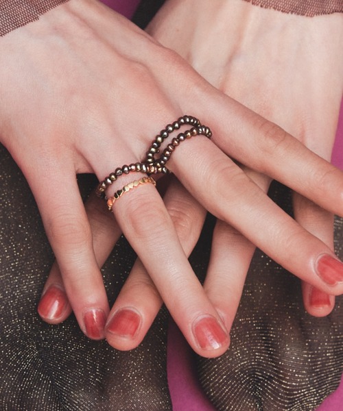les bonbon(ルボンボン)の「【les bonbon】conation pearl ring BR/コネーション パール リング(リング・レディース・ブラウン・FREE)」の1枚目の写真
