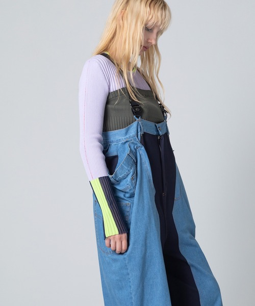 デニムリメイクサロペット（サロペット/オーバーオール）｜AULA