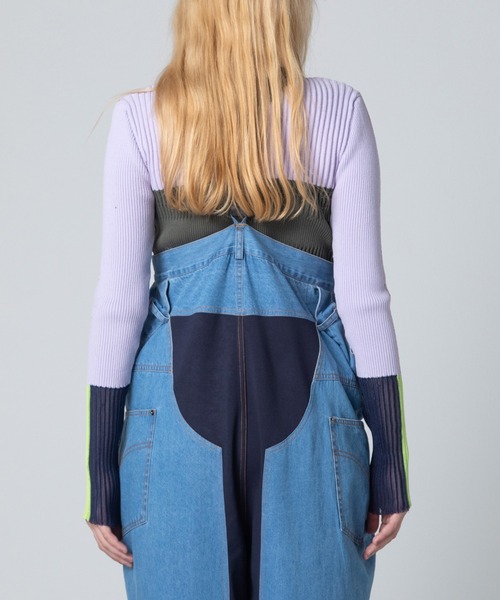 デニムリメイクサロペット（サロペット/オーバーオール）｜AULA AILA