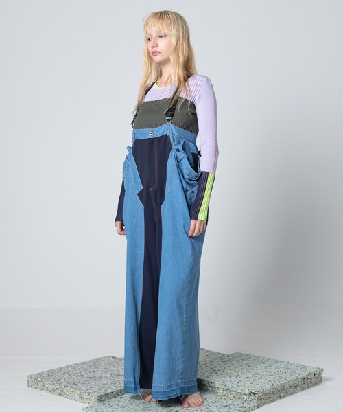デニムリメイクサロペット（サロペット/オーバーオール）｜AULA AILA