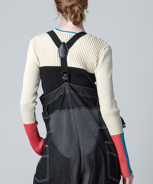 デニムリメイクサロペット（サロペット/オーバーオール）｜AULA AILA