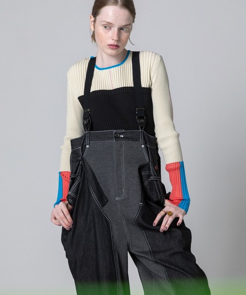 デニムリメイクサロペット（サロペット/オーバーオール）｜AULA AILA