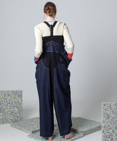 新品未使用タグ付き AULA AILA アウラアイラ オーバーオール サロペット デニムリメイクサロペット（サロペット/オーバーオール）｜AULA AILA