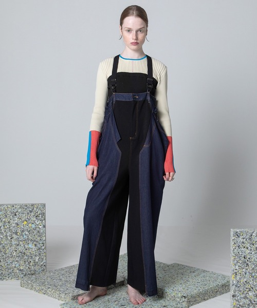 デニムリメイクサロペット（サロペット/オーバーオール）｜AULA AILA