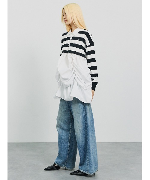 セール】Layered Like Polo Shirt/レイヤードライクポロシャツ