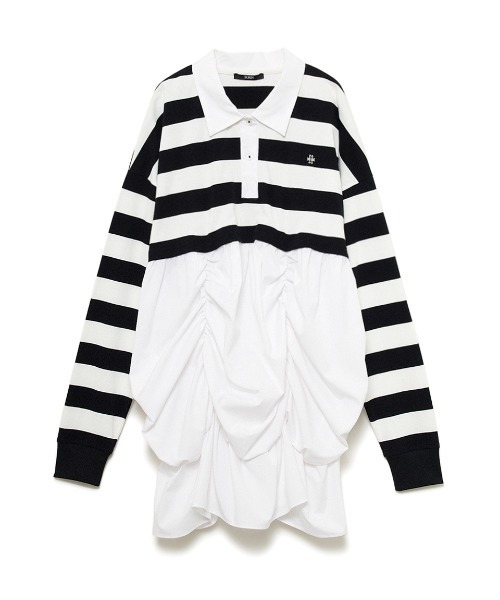 セール】Layered Like Polo Shirt/レイヤードライクポロシャツ