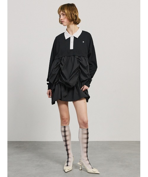 セール】Layered Like Polo Shirt/レイヤードライクポロシャツ