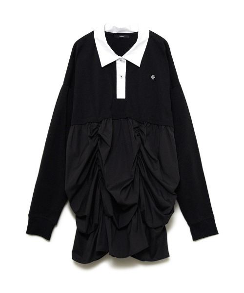 セール】Layered Like Polo Shirt/レイヤードライクポロシャツ