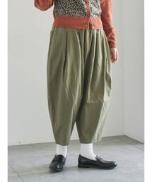 【天日干し風加工】タックギャザーパンツ