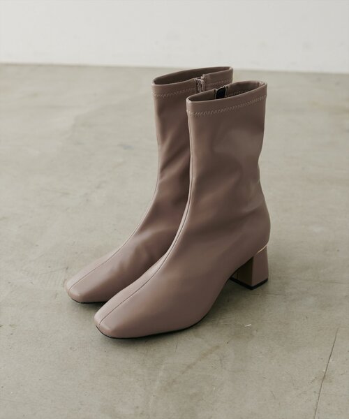 natural couture（ナチュラルクチュール）の「ゴールドポイントストレッチブーツ（ブーツ・レディース・ベージュ系その他/アイボリー/ブラック・LARGE/MEDIUM/SMALL）」の3枚目の写真