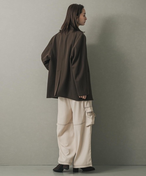 SENSE OF PLACE by URBAN RESEARCH（センスオブプレイスバイアーバンリサーチ）の「ステッチカーゴイージーパンツ（その他パンツ・レディース・ブラウン/アイボリー・ONE）」の21枚目の写真