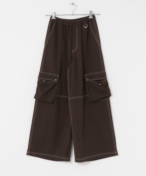 SENSE OF PLACE by URBAN RESEARCH（センスオブプレイスバイアーバンリサーチ）の「ステッチカーゴイージーパンツ（その他パンツ・レディース・ブラウン/アイボリー・ONE）」の11枚目の写真