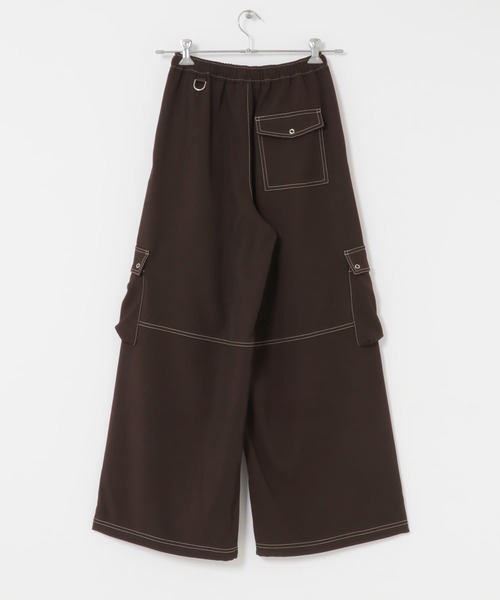 SENSE OF PLACE by URBAN RESEARCH（センスオブプレイスバイアーバンリサーチ）の「ステッチカーゴイージーパンツ（その他パンツ・レディース・ブラウン/アイボリー・ONE）」の7枚目の写真