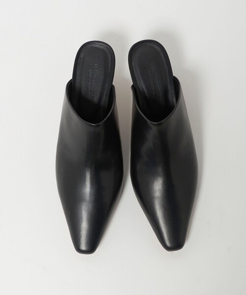 セール】レザーライク ポインテッド ミュール（サンダル